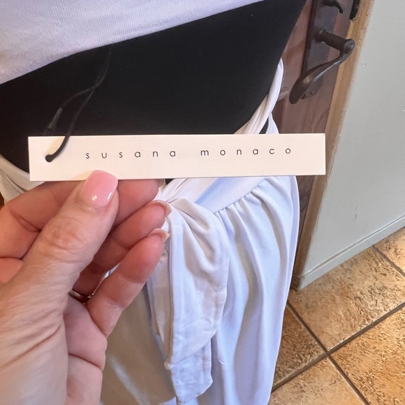 Susana Monaco V Strap Back Tie Maxi Dress NWT SMALL - Picture 7 of 16